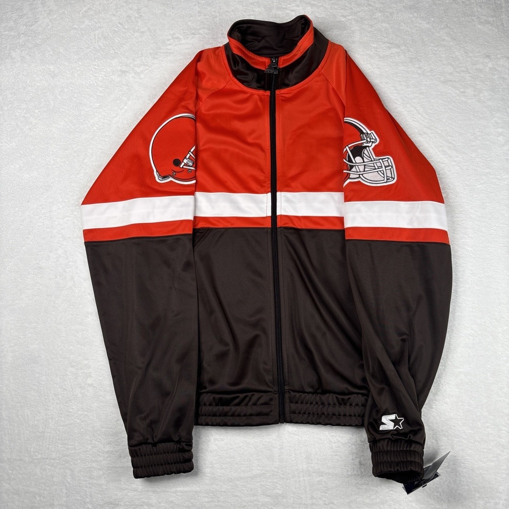 CLEVELAND BROWNS Starter VETERAN TRACK JACKET Size Small NFL